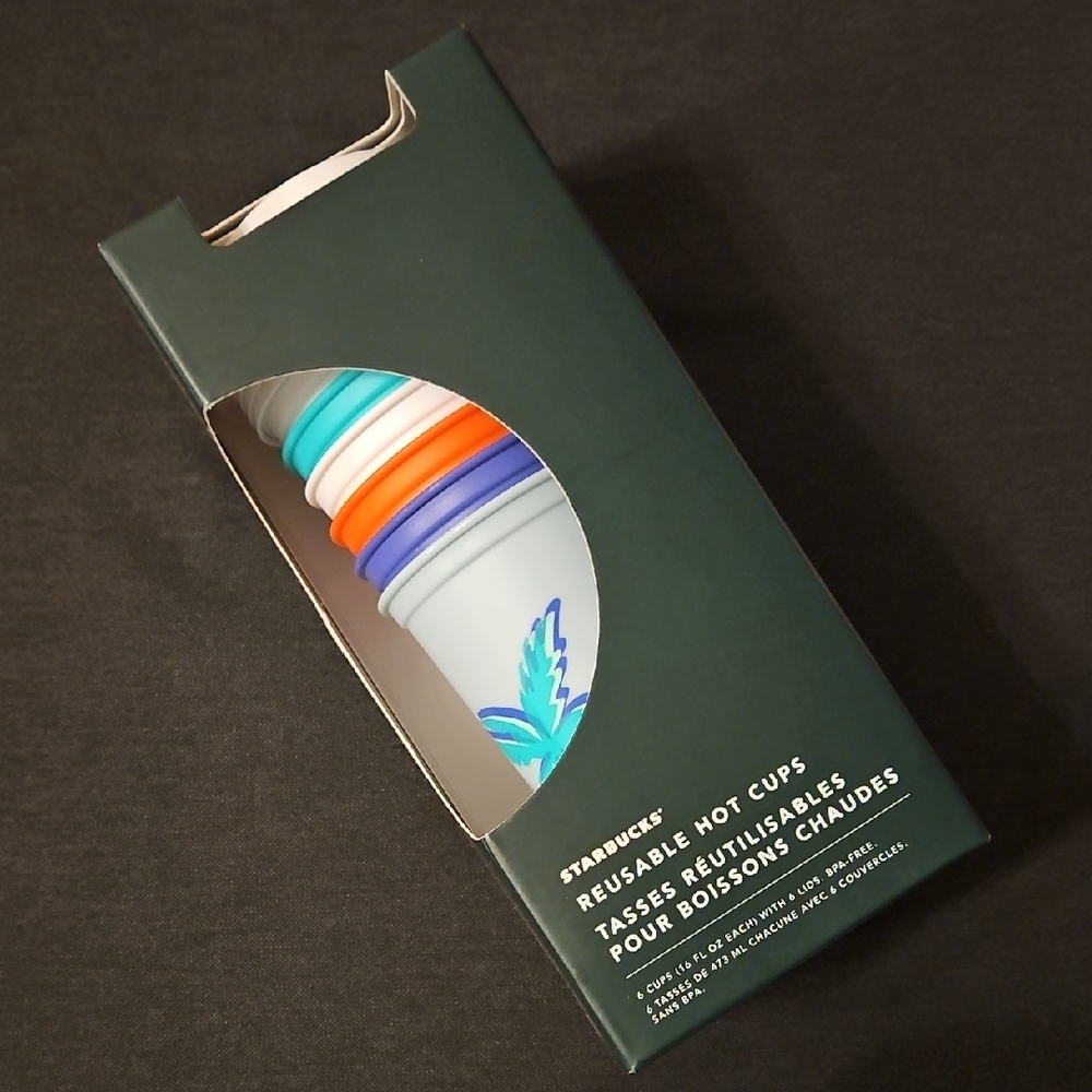 Starbucks Reusable Hot Cups - Blue, Orange, White